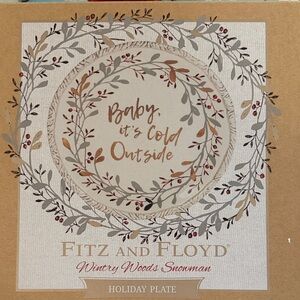 Fitz and Floyd Holiday Plate - Baby It's Cold Outside